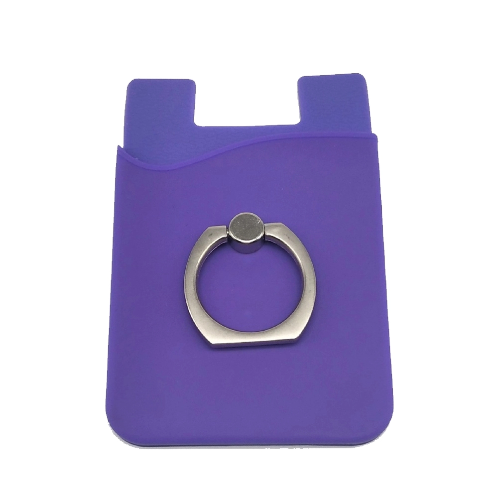 Silicone cell phone wallet card with Ring Grip 3