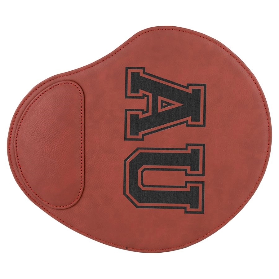 Teal Blue Laserable Leatherette Mouse Pad (9" x 10 1/4") 3