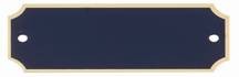 1" x 3-1/4" Blank Laserable Perpetual Plate with Gold Border 1