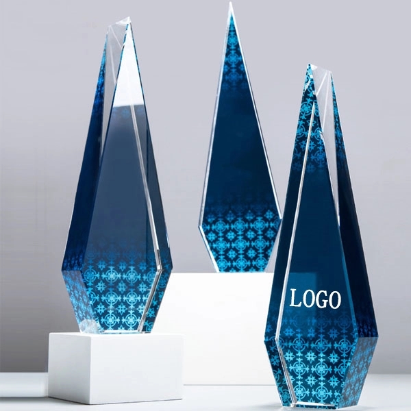 Custom Award Crystal Glass Trophy 2