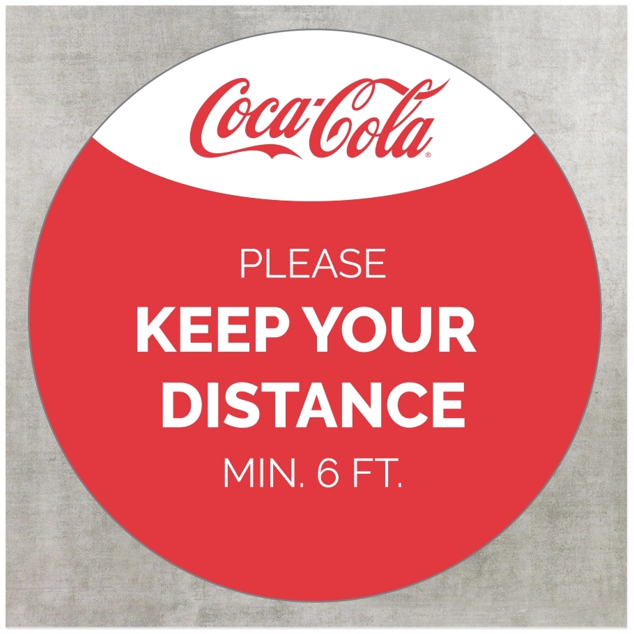 Social Distancing Floor Graphics  Decal 18" round 2