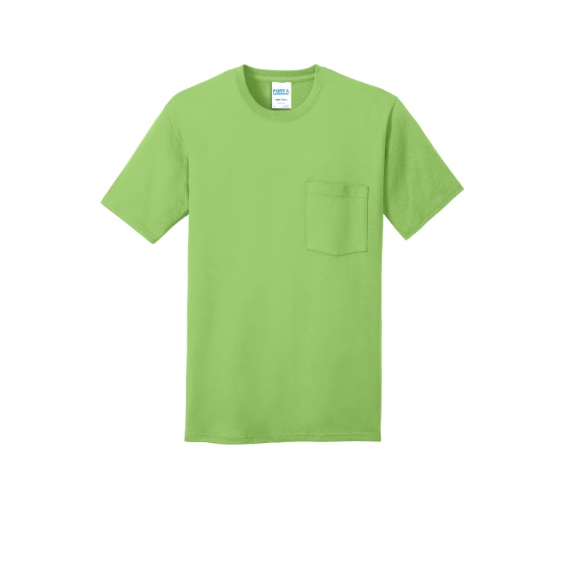 Port & Company Core Cotton Pocket Tee. 62