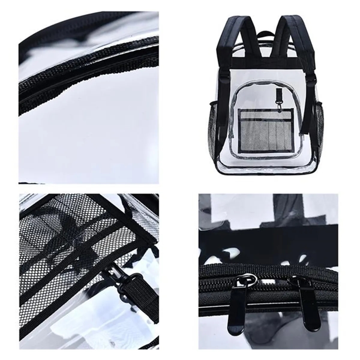 Heavy Duty Transparent Stadium School Clear Backpack 2