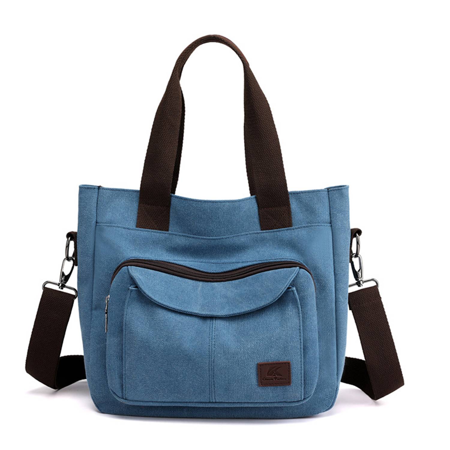 Women's Canvas Shoulder Handle Work Crossbody Bag 4
