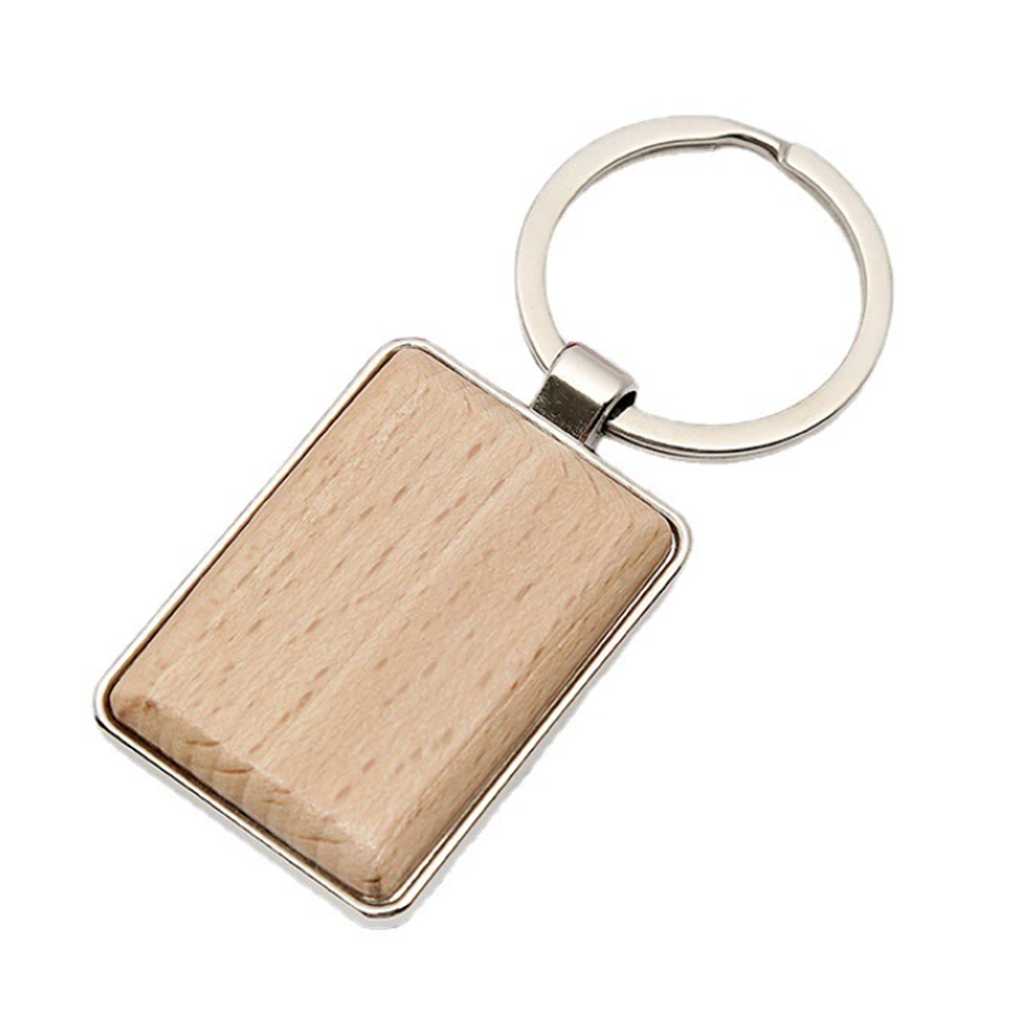 Wooden Rounded Corner Keychain 3