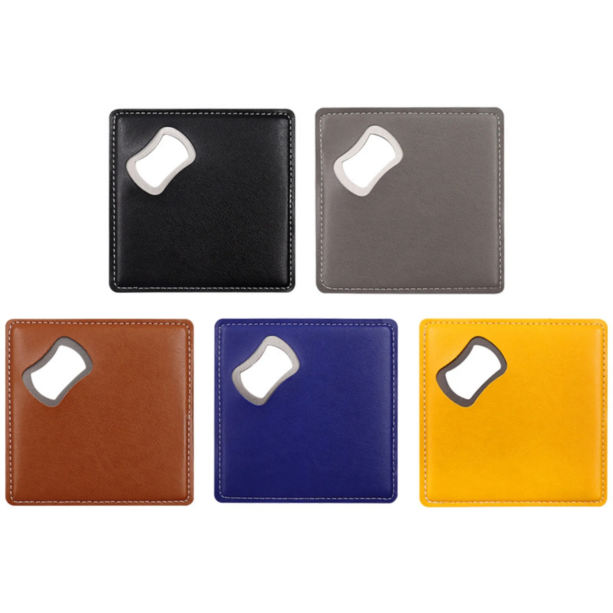 Premium Leather Coaster With Hidden Bottle Opener 10