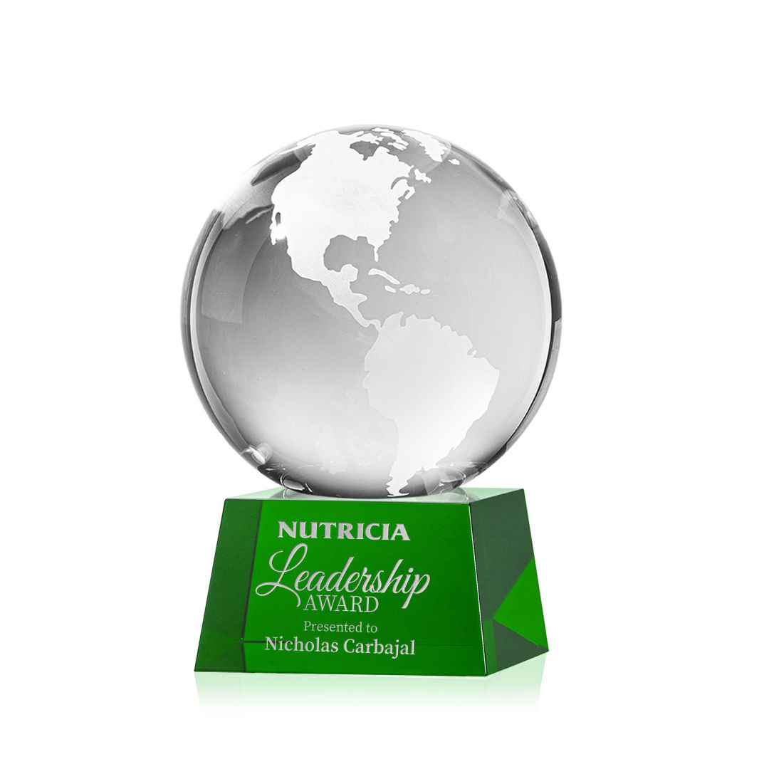 Globe Award on Robson Base - Green 3