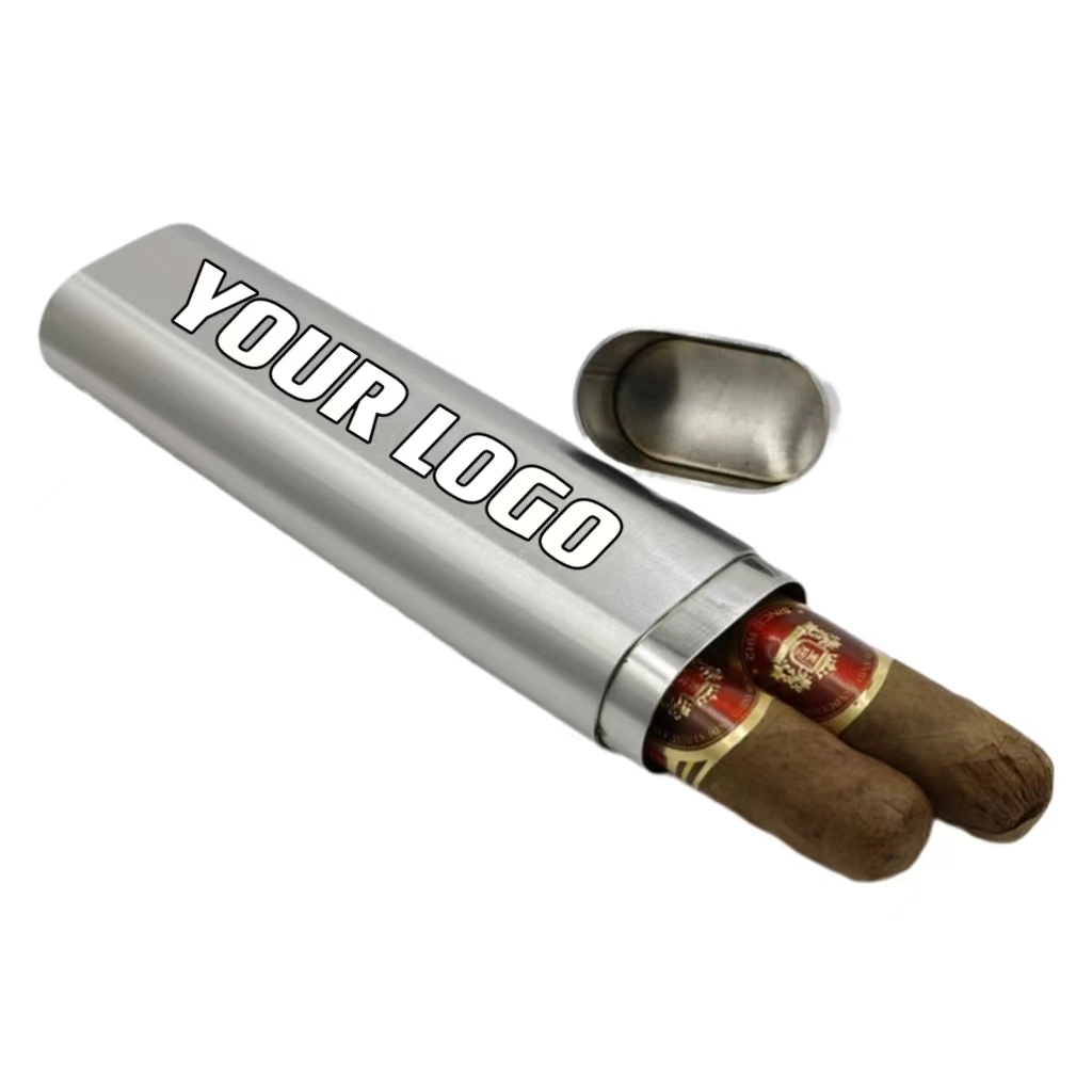 Customizable Stainless Steel Cigar Tube Moistureproof 1