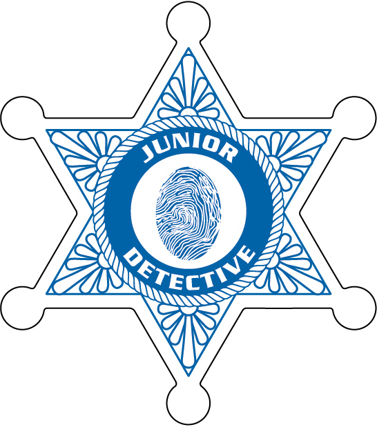 Quick Ship Police Star Badge Labels - Roll 2