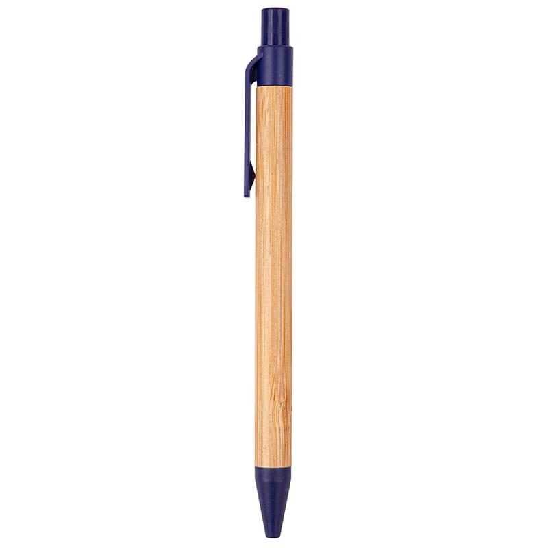 The Albury Bamboo Wheat Straw Click-Action Ballpoint Pen - Blue 2