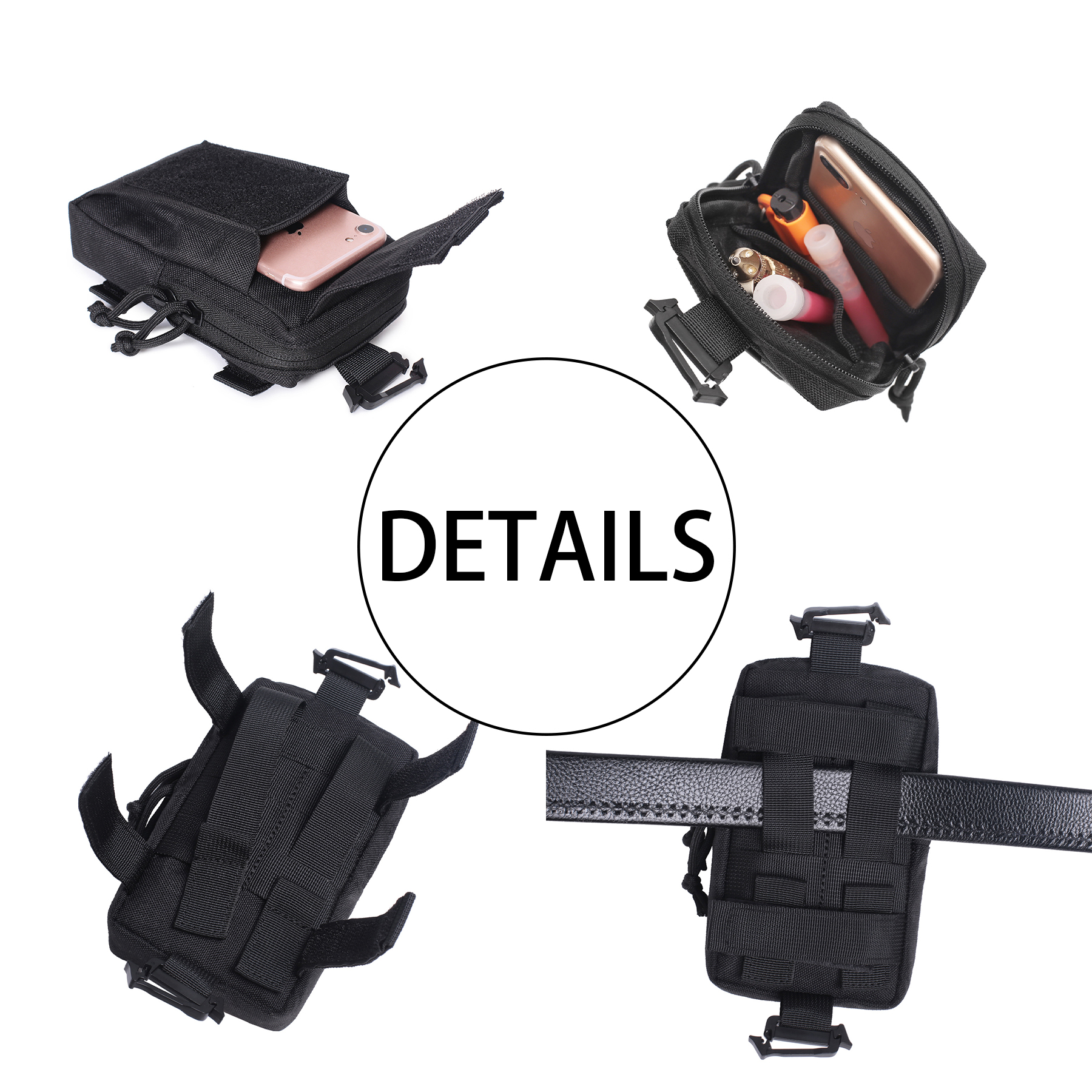 Nylon Outdoor tactical belt phone waist pack 8