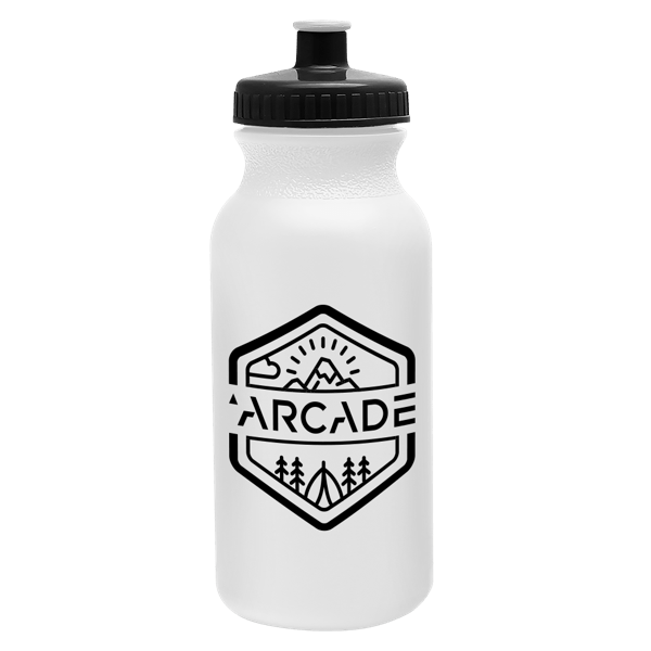 Circuit 20oz Bike Bottle - White w/Push-Pull Lid 28