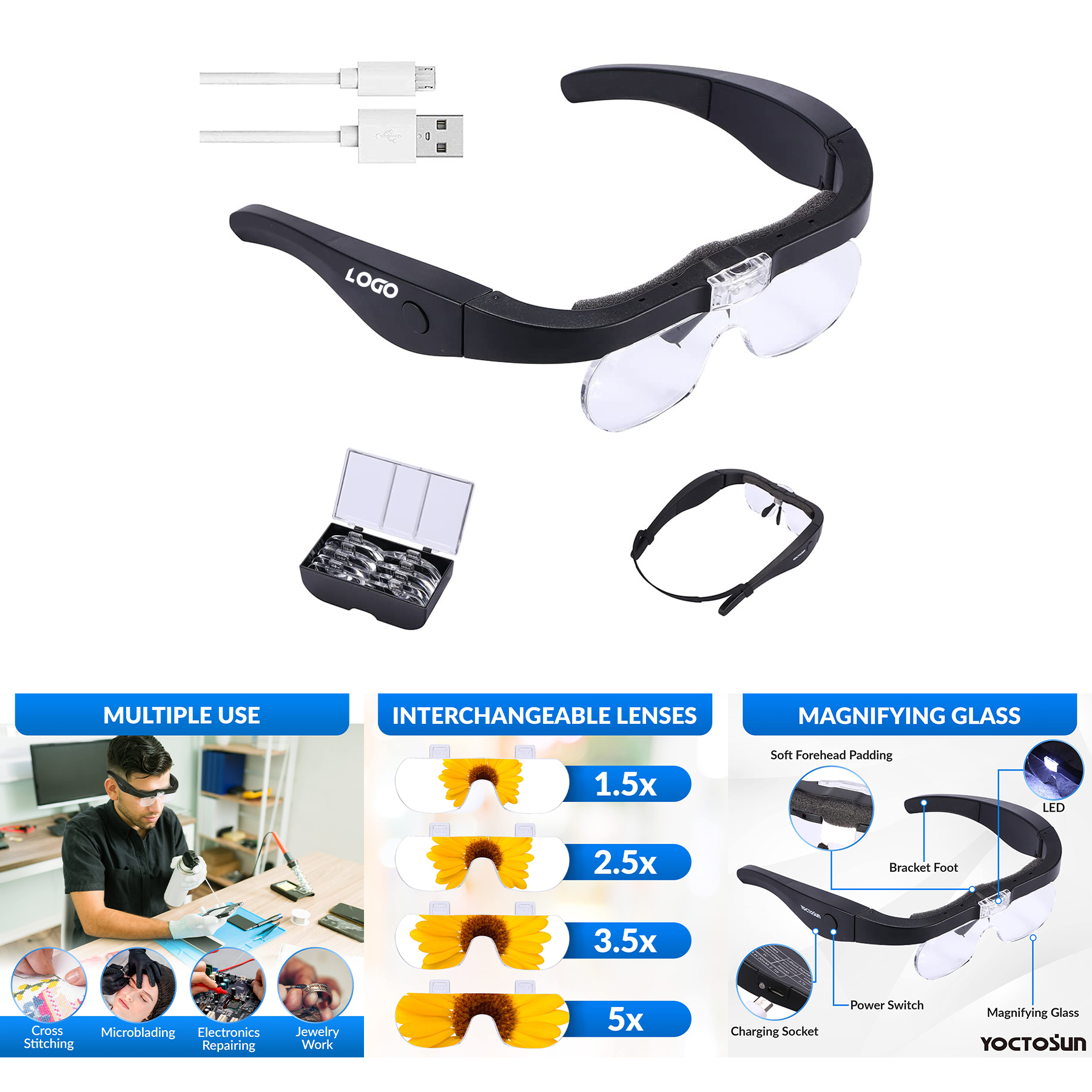 Rechargeable Magnifying Glasses 2
