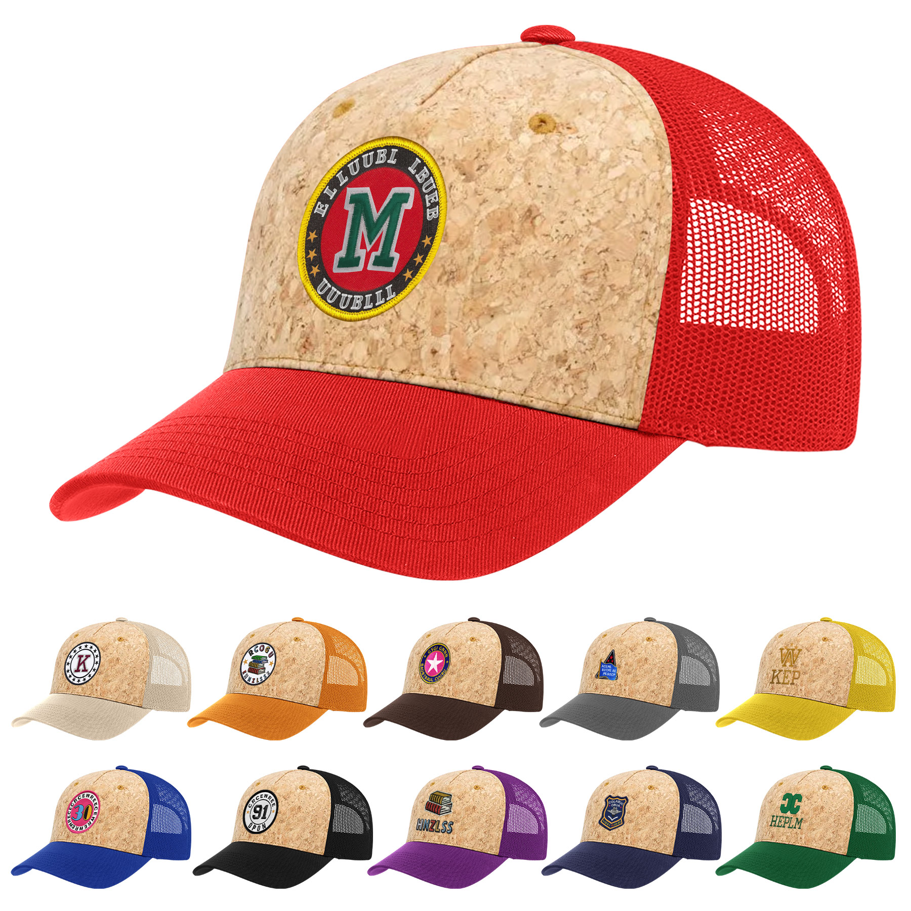 "5-Panel Mesh Cork Caps " 6