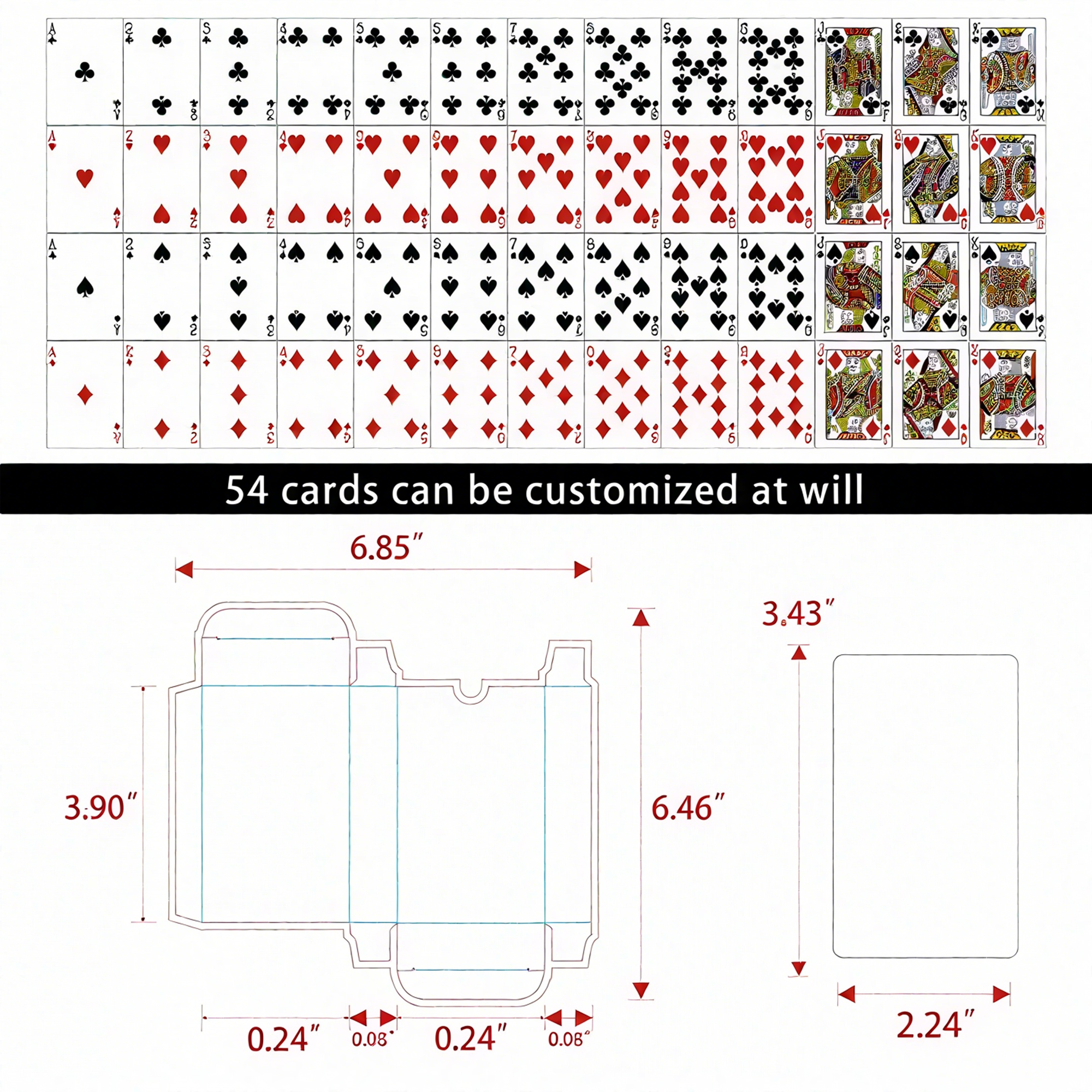 Professional 54-Dcard Deck Customizable 3
