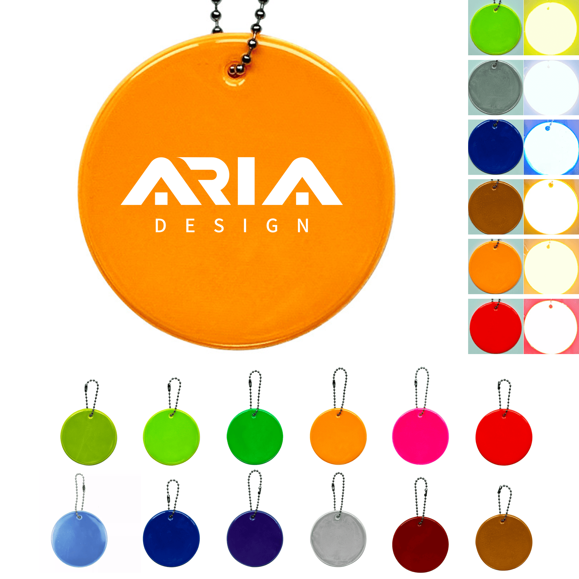 Reflective Safety Keychain Pendant 3