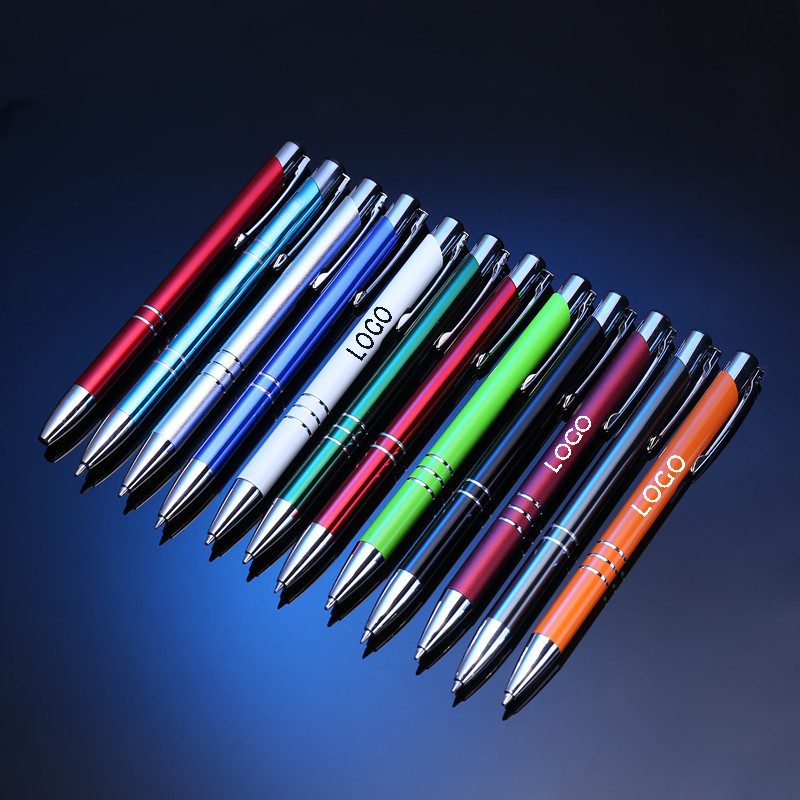Metal Aluminum Pressing Ballpoint Pen Retractable Ballpoint Pen 6