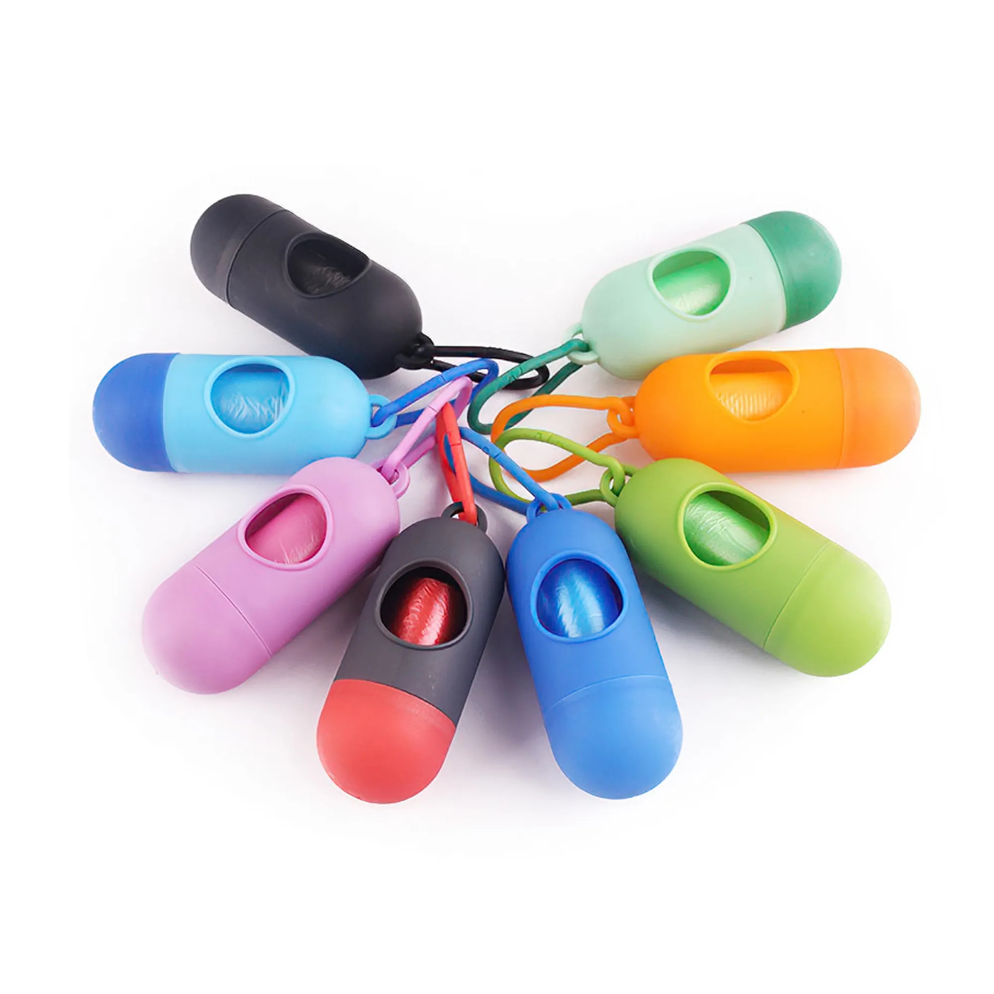 Portable Capsule Pet Garbage Bag With Hook 3