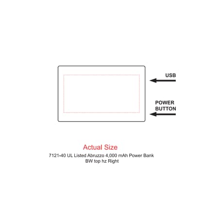 UL Listed Abruzzo 4,000 mAh Power Bank 16
