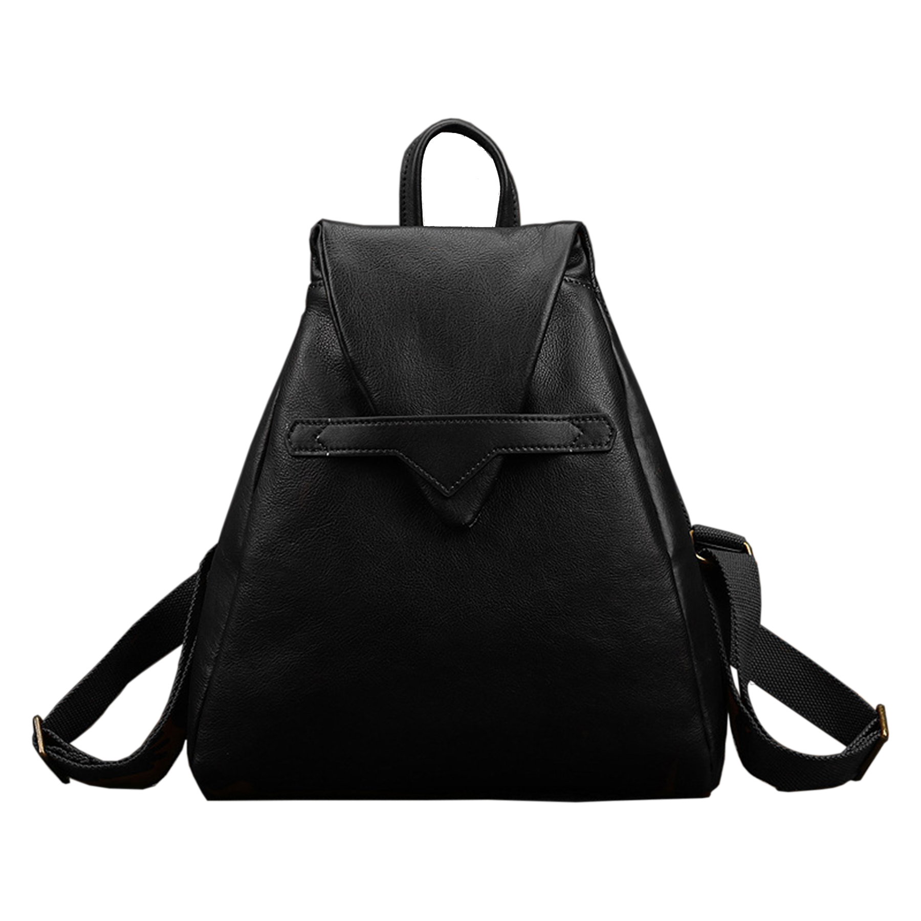 Genuine Leather Solid color commuter backpack 6