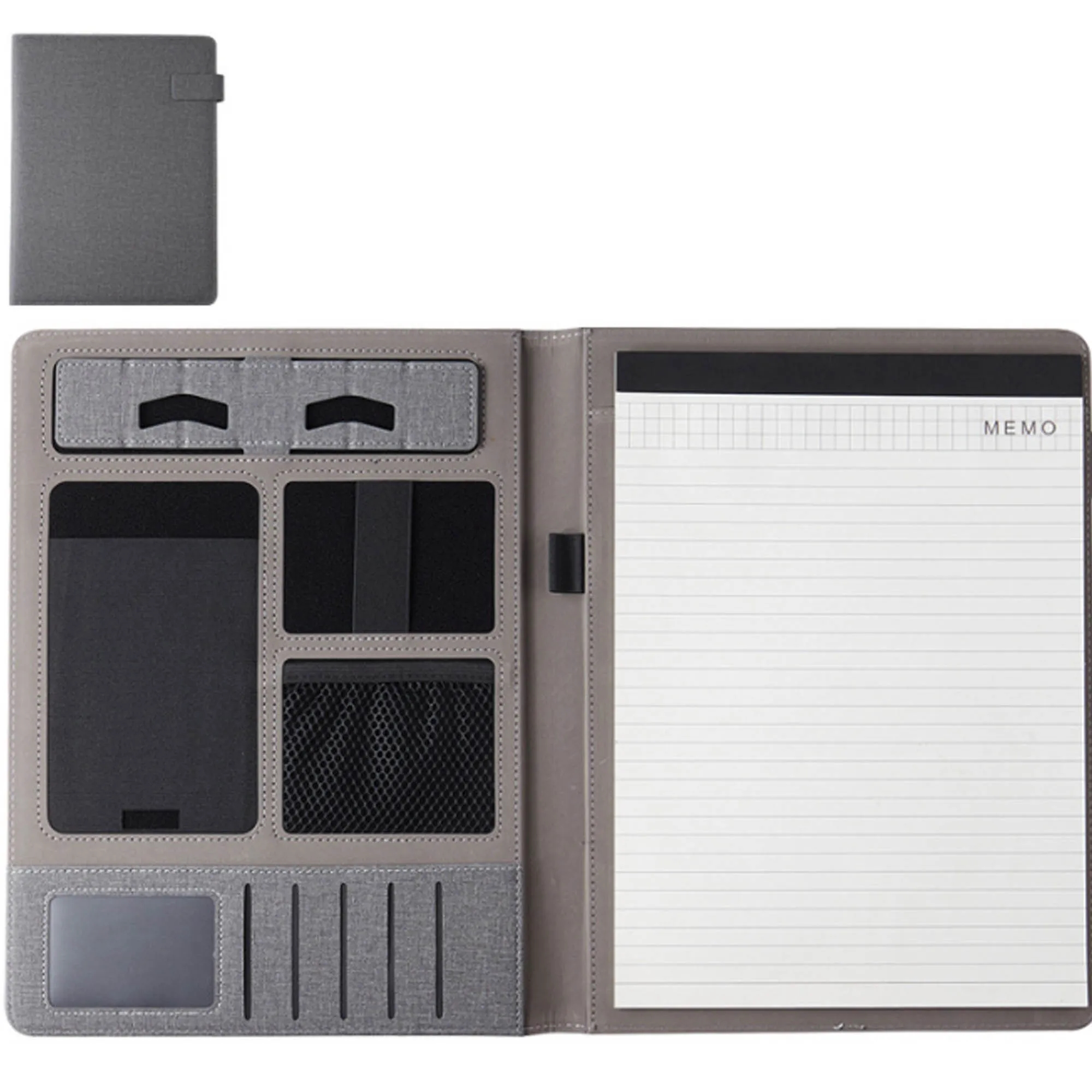 PU Leather Business Notebook with Card Slots and Holder 8