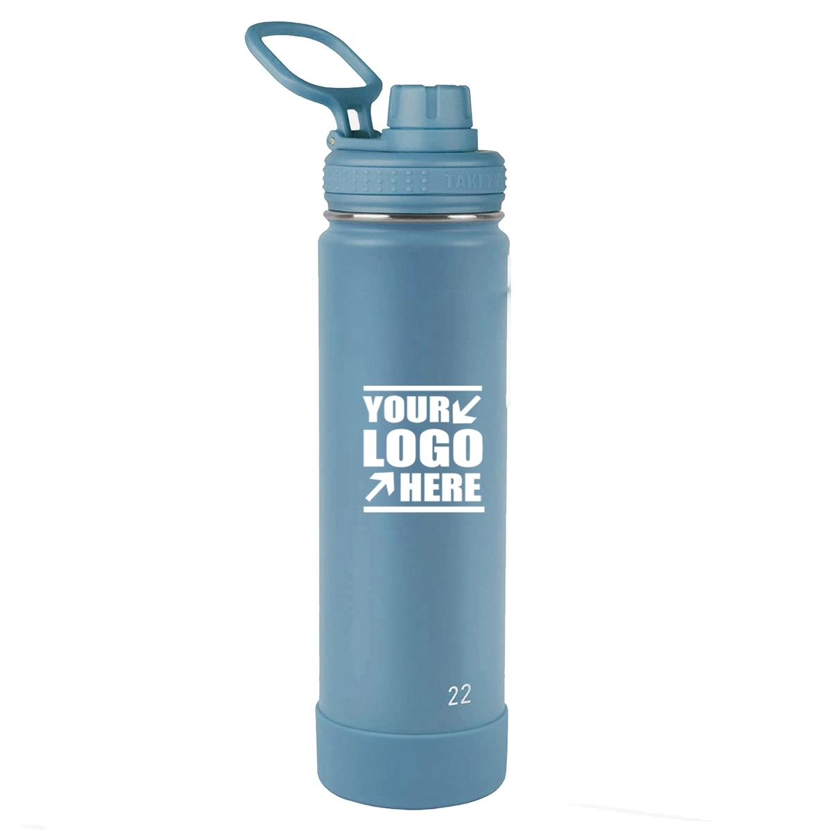 22 oz Actives Insulated Stainless Steel Water Bottle Lid, custom water bottle with logo imprint 4
