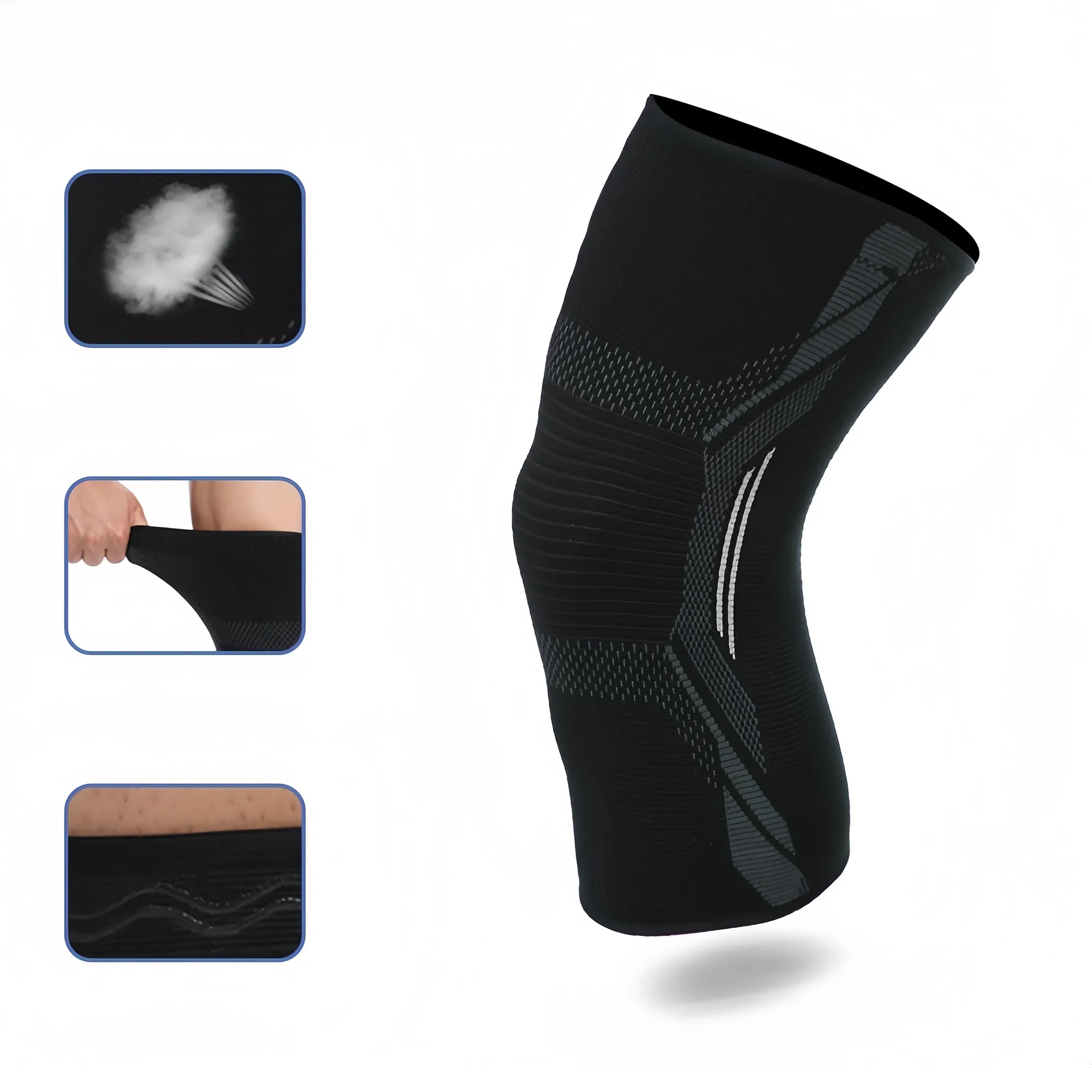 Knitted Nylon Knee Support Brace For Sports & Active Wear 3