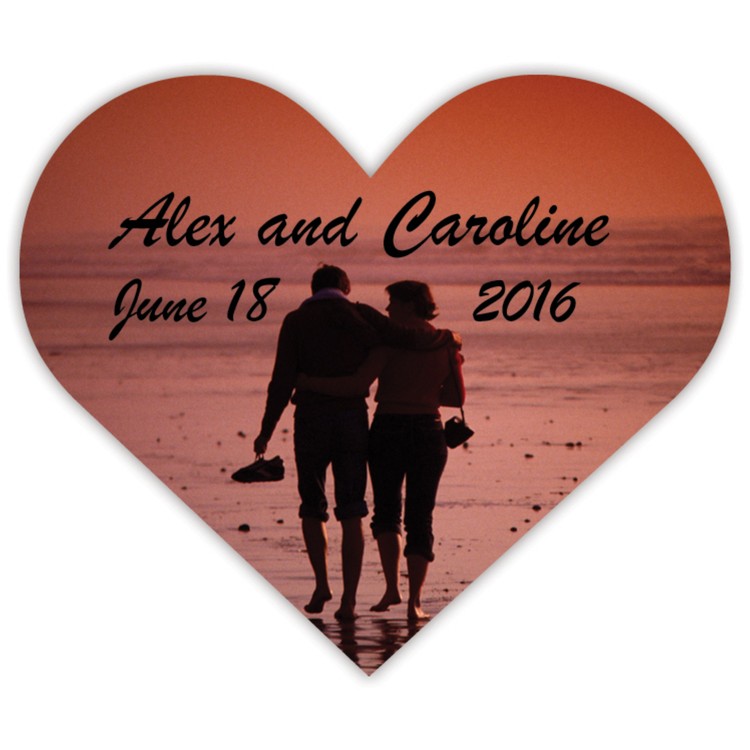 Vinyl Label (2"x2.25") Heart Shape