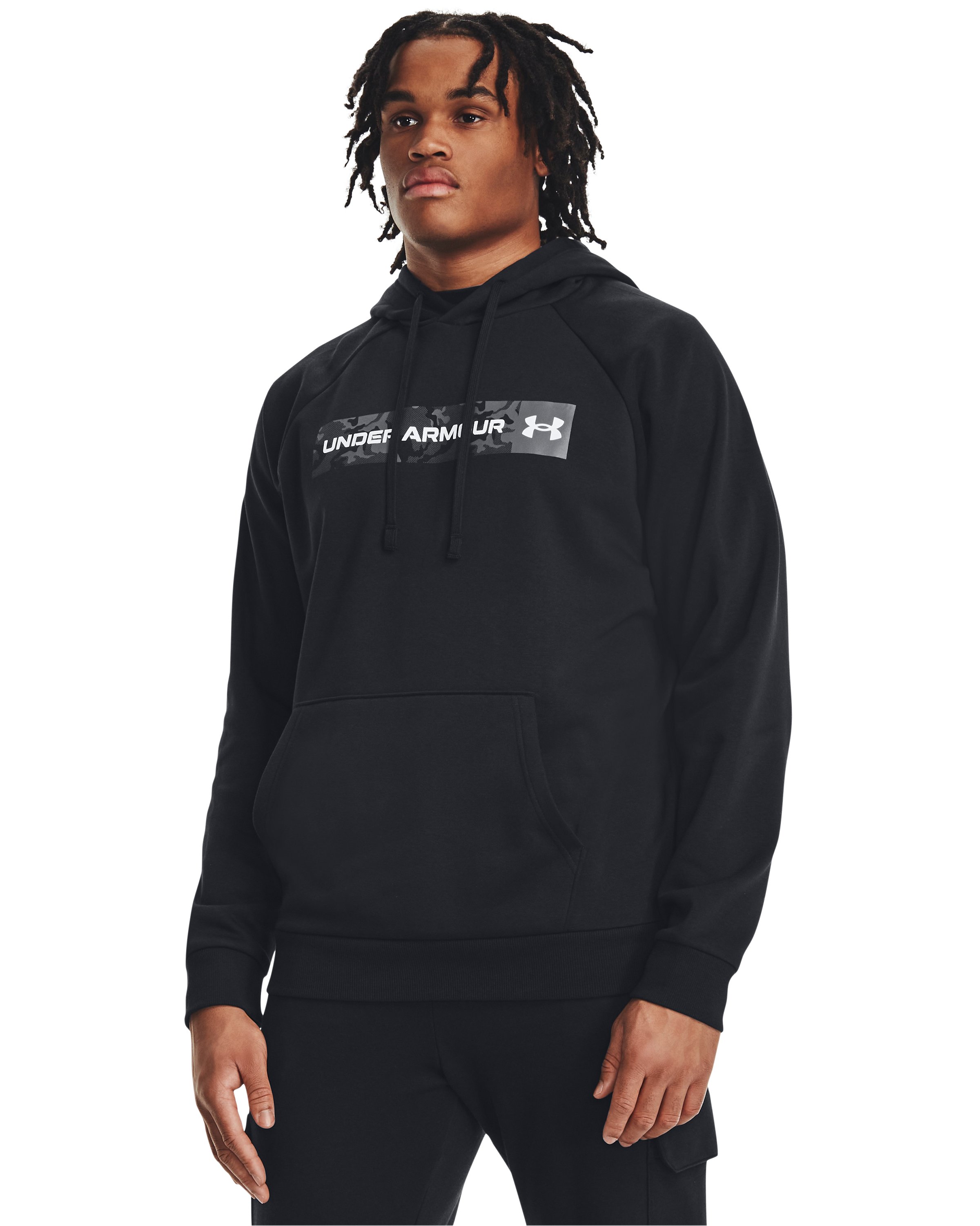 UA Rival Fleece Camo Chest Stripe Men's Hoodie 3