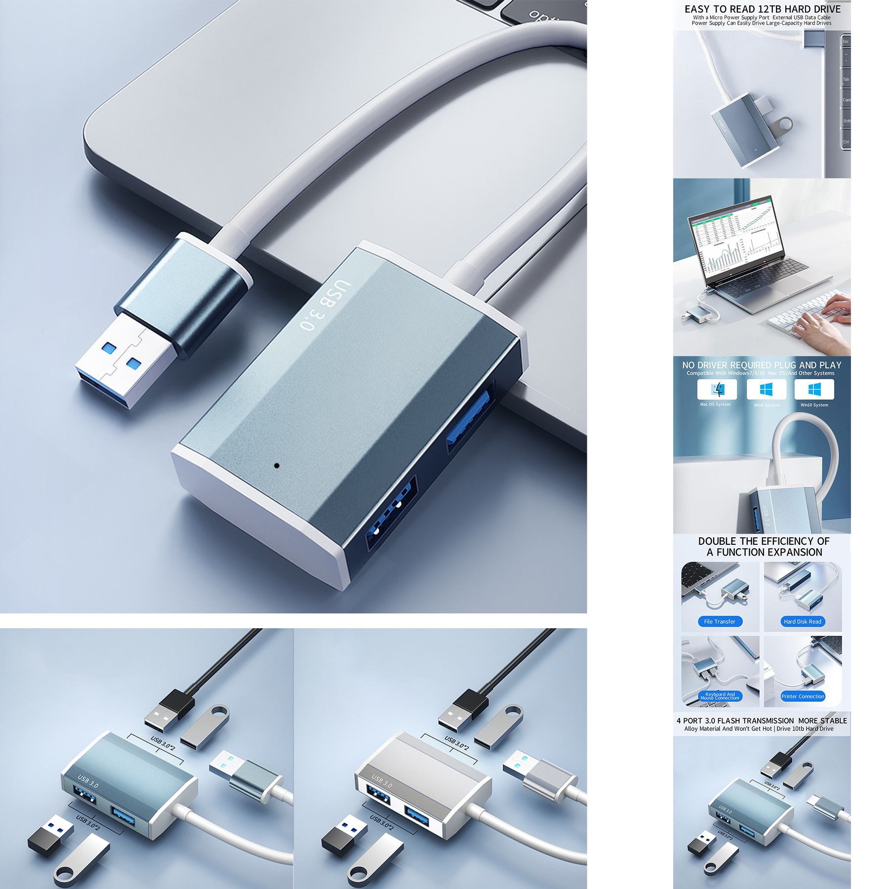 4 In 1 USB C Hub