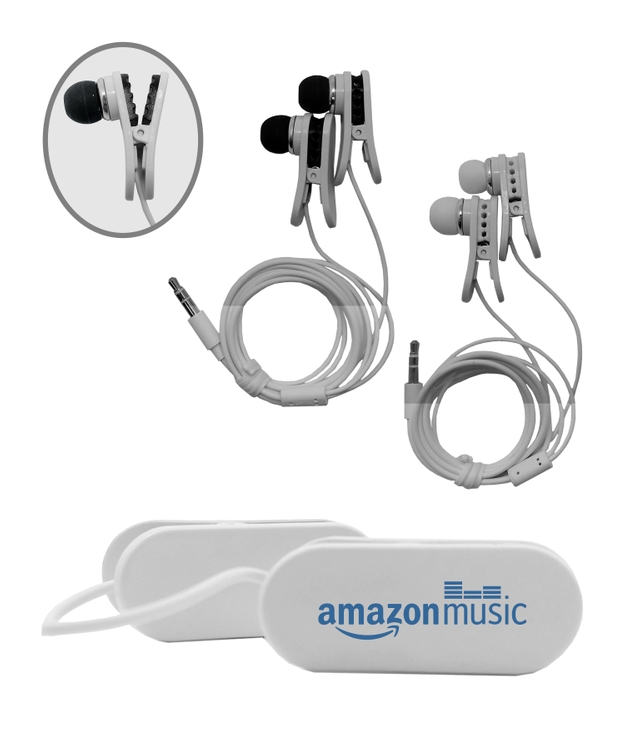 Ear Buds With Clothing Clip 2
