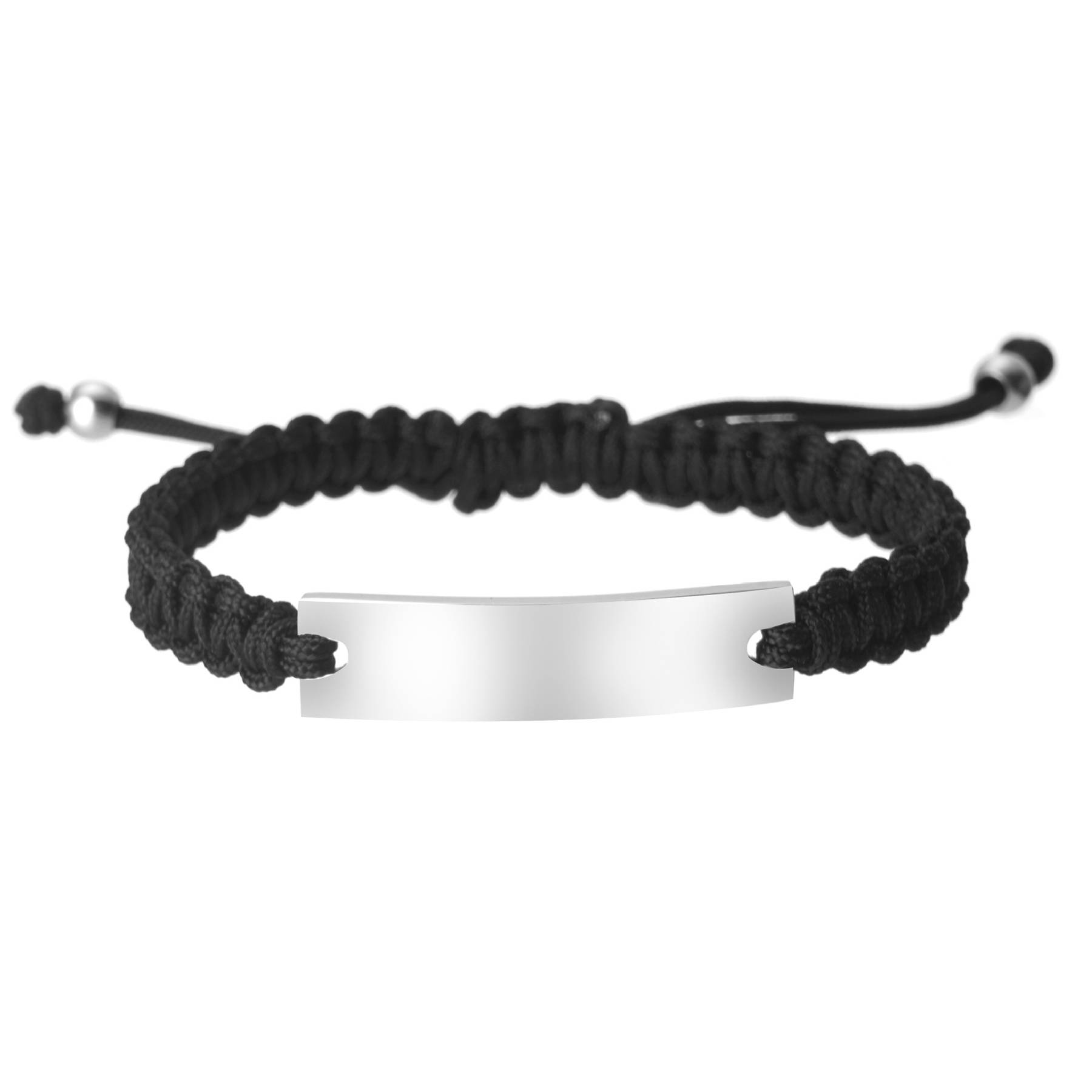 Stainless Steel Milanese rope black braided bracelet 2