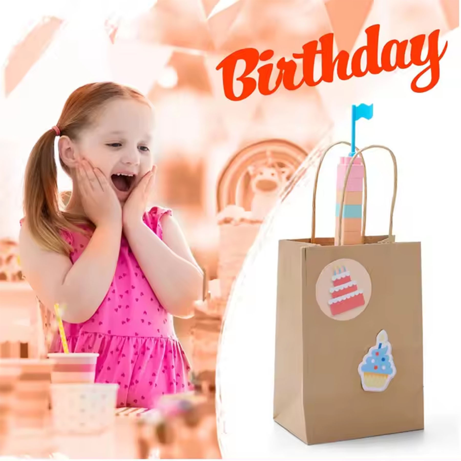 Portable Brown Kraft Paper Bag 3