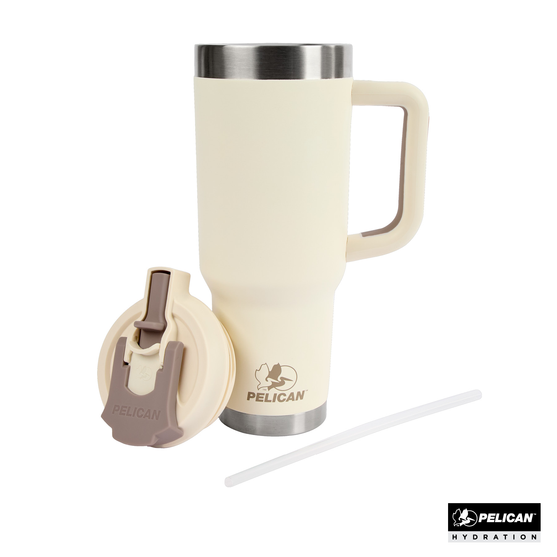 Pelican Porter™ Dual 40 oz. Dual Lid, Recycled Double Wall Stainless Steel Travel Tumbler 56