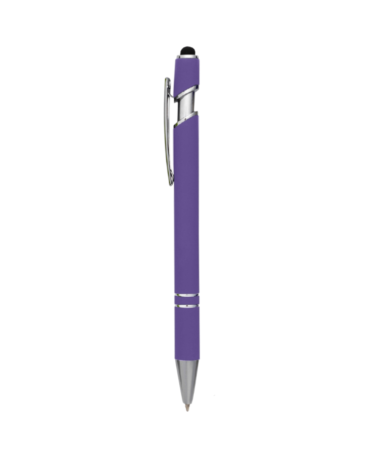 Union Printed - Tropical Colors Jenny Stylus Satin Soft Touch Click Metal Pen 4