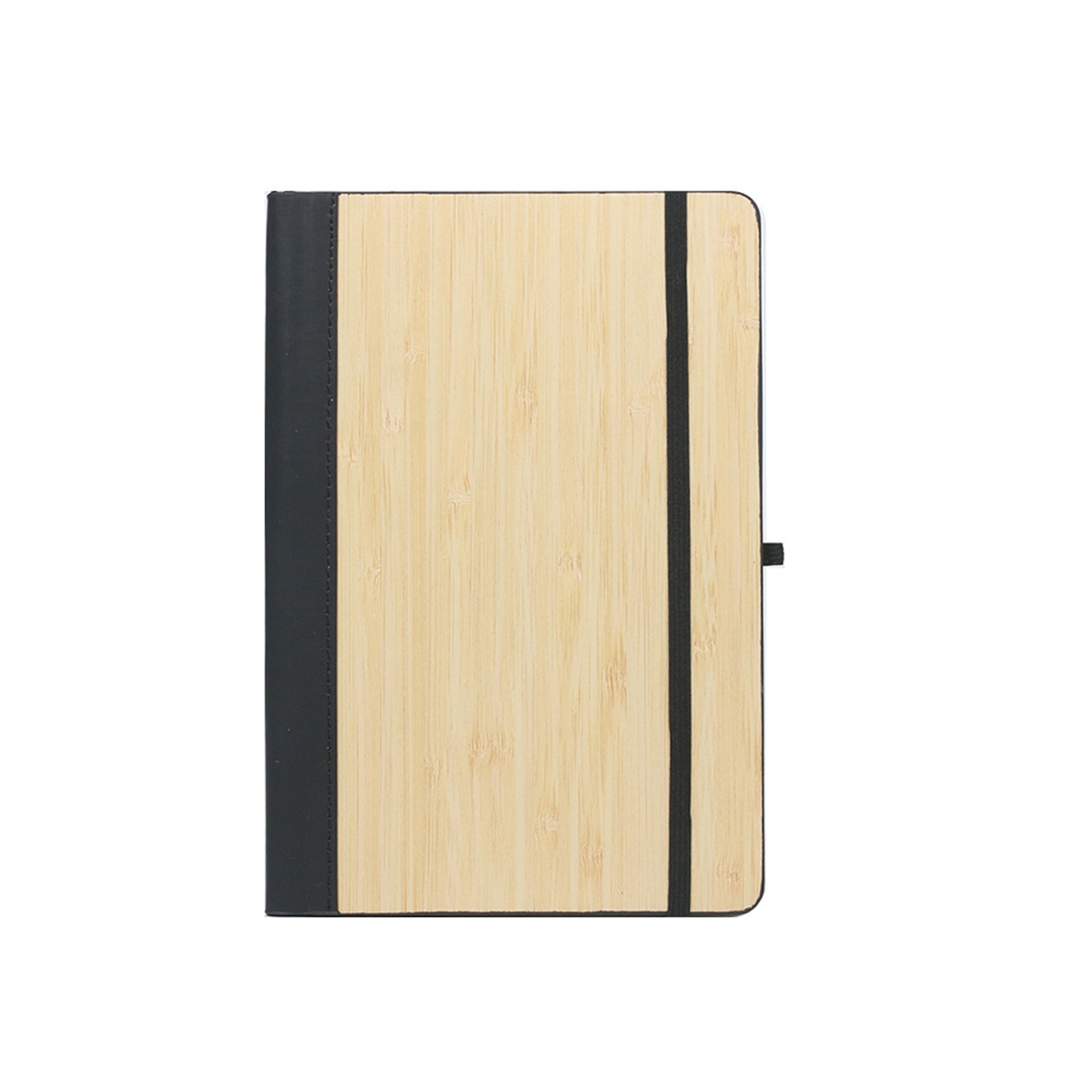 Bamboo Cover Writing Journal With Elastic Closure 1