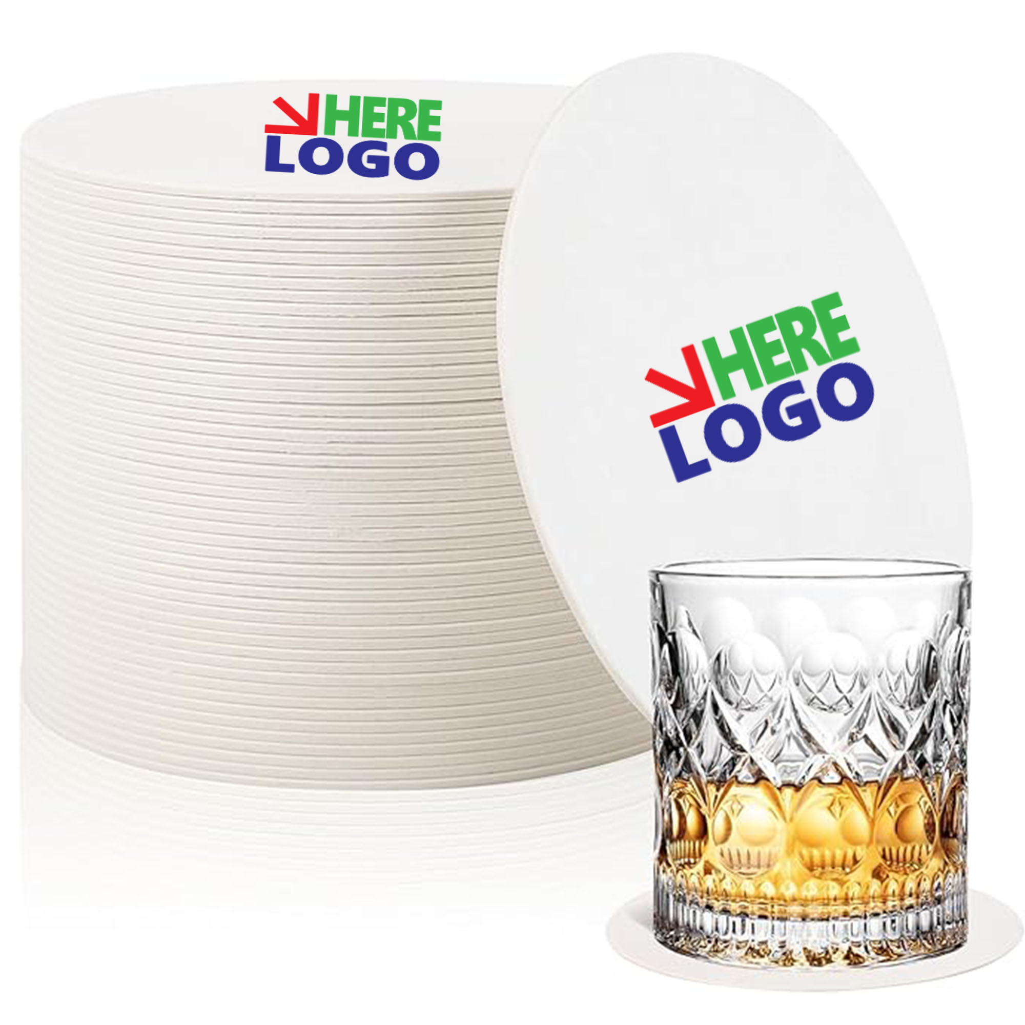 3.54" Water Absorbing Disposable Paper Coaster 2