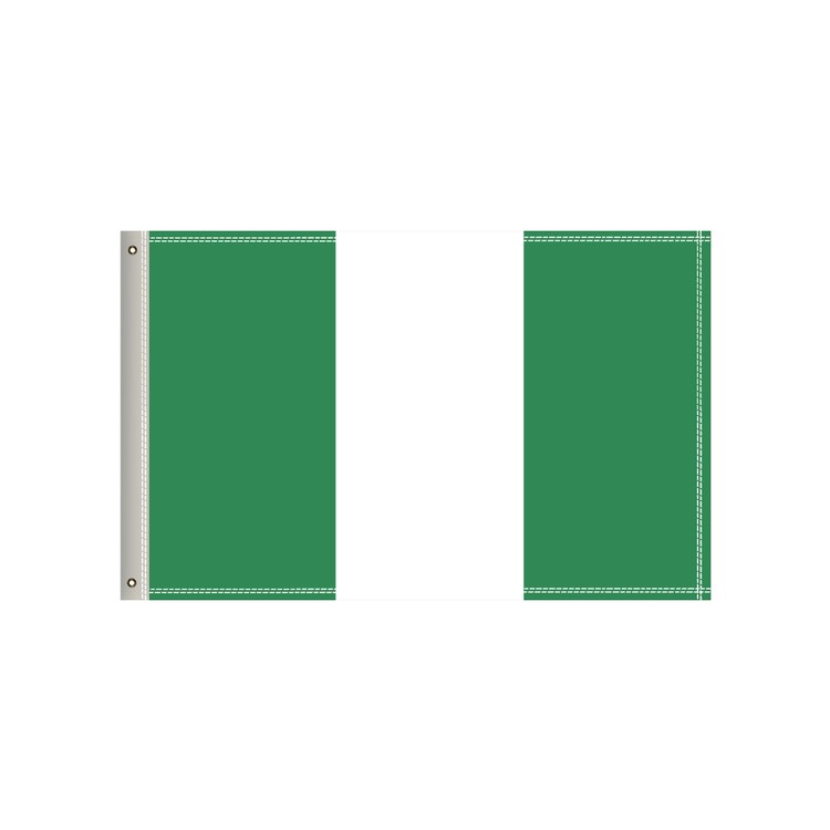 National Flag, Nigeria, Single-Sided - 36"W x 24"H 2