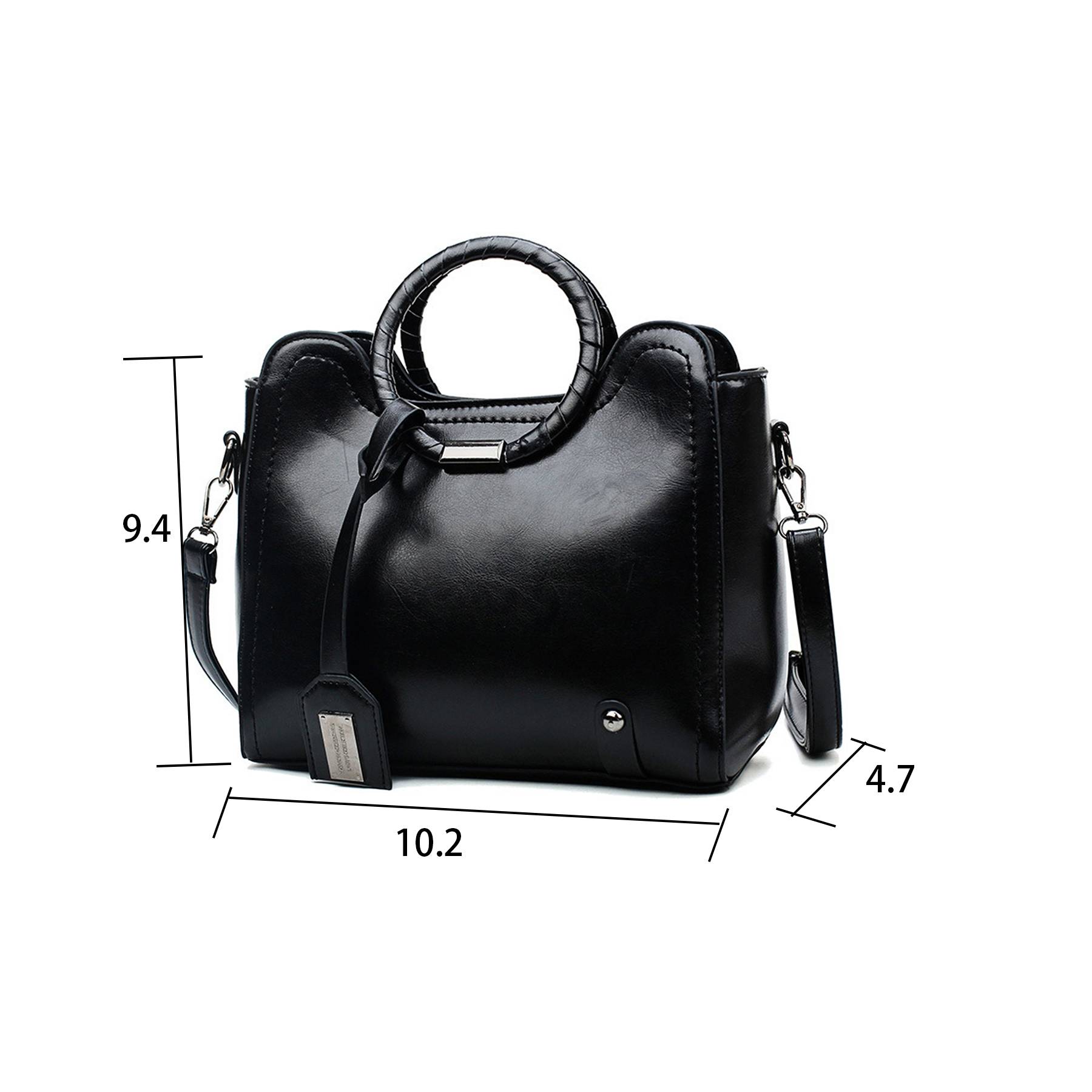 PU woven tote bag handbag for women With a round bracelet 6
