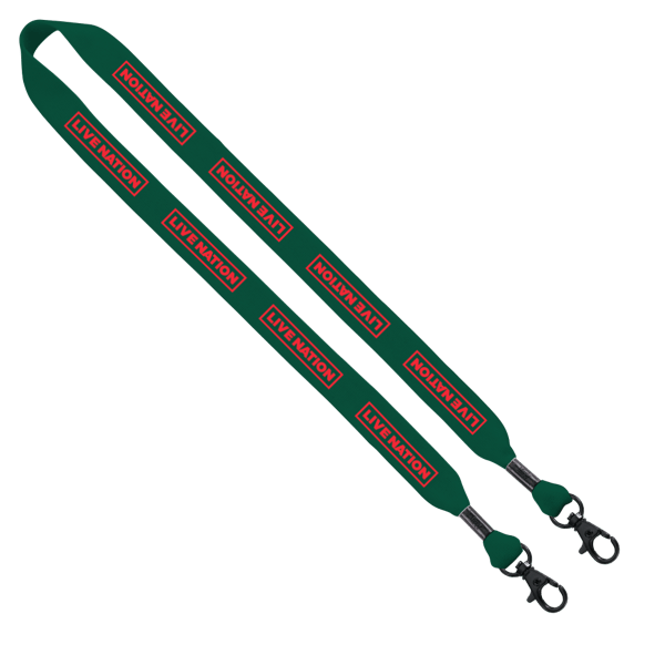 3/4" Cotton Double Lobster Clip Lanyard 3