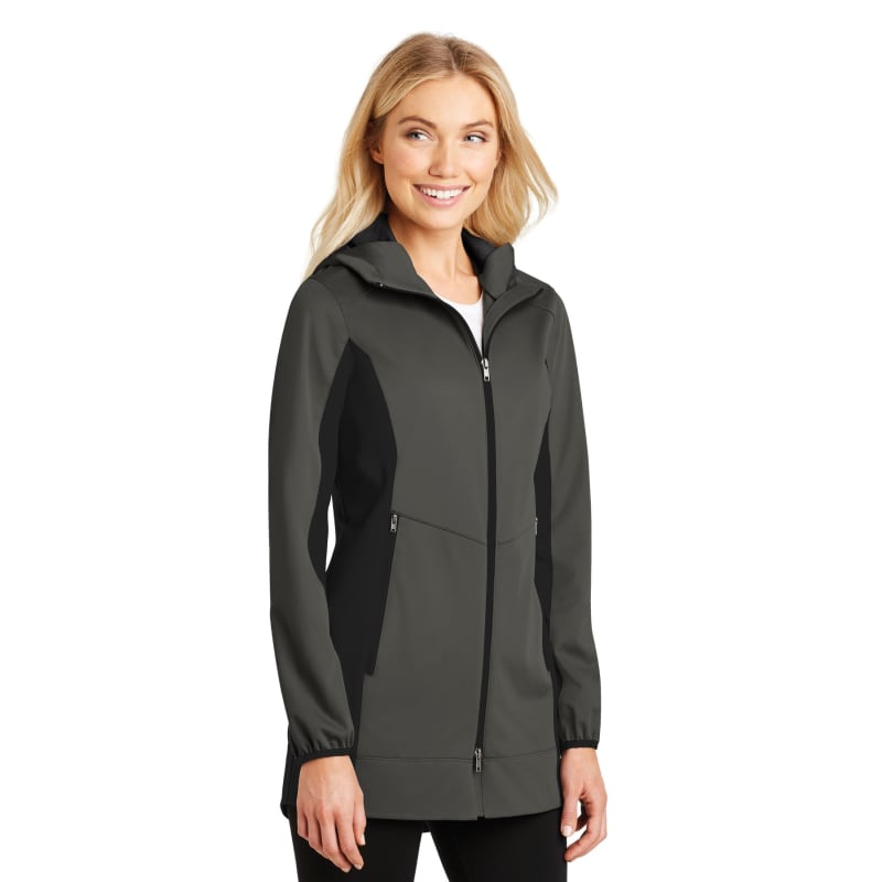 Port Authority Women's Active Hooded Soft Shell Jacket. 9