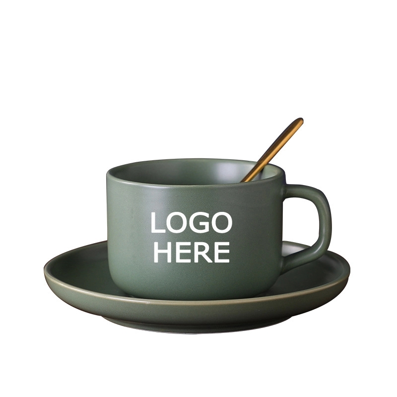 Custom Coffee Cup with Saucer Set 2
