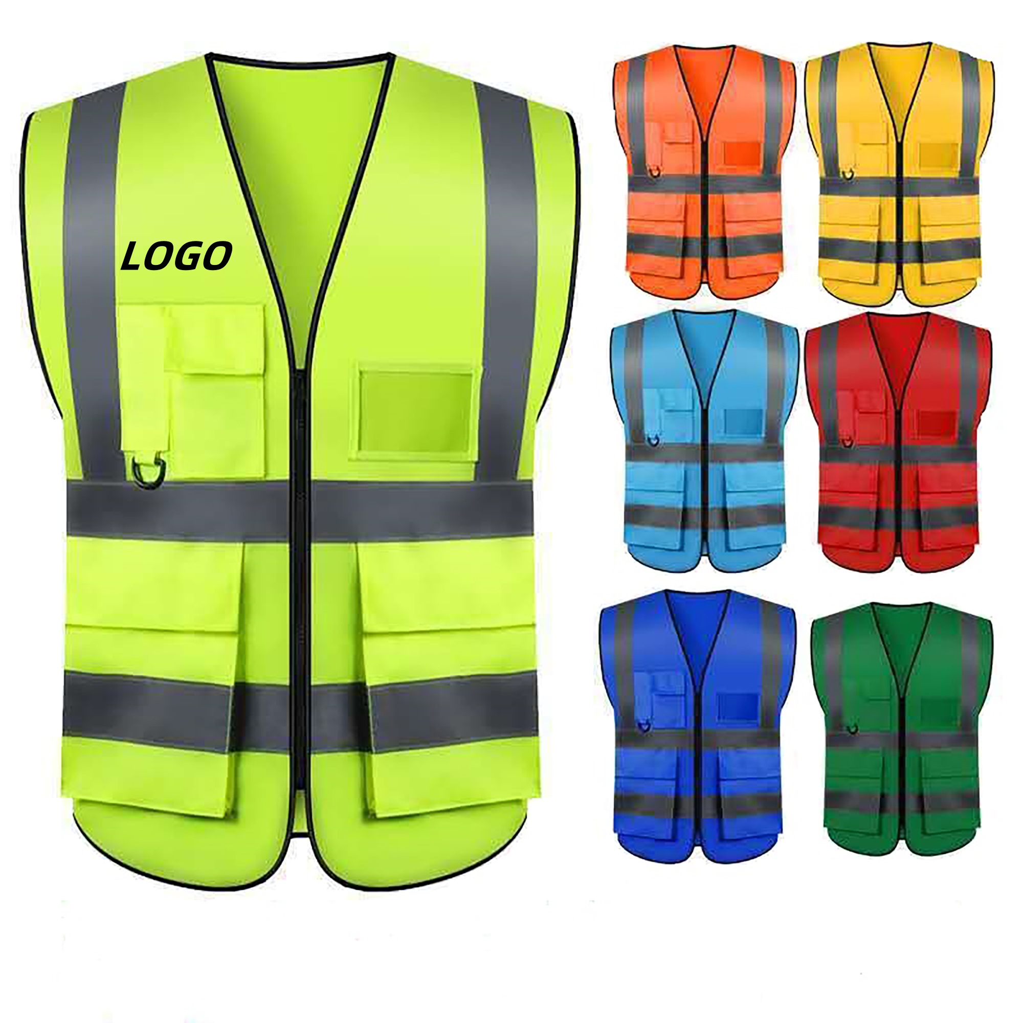 Custom High Visibility Reflective Safety Vest for Men 2