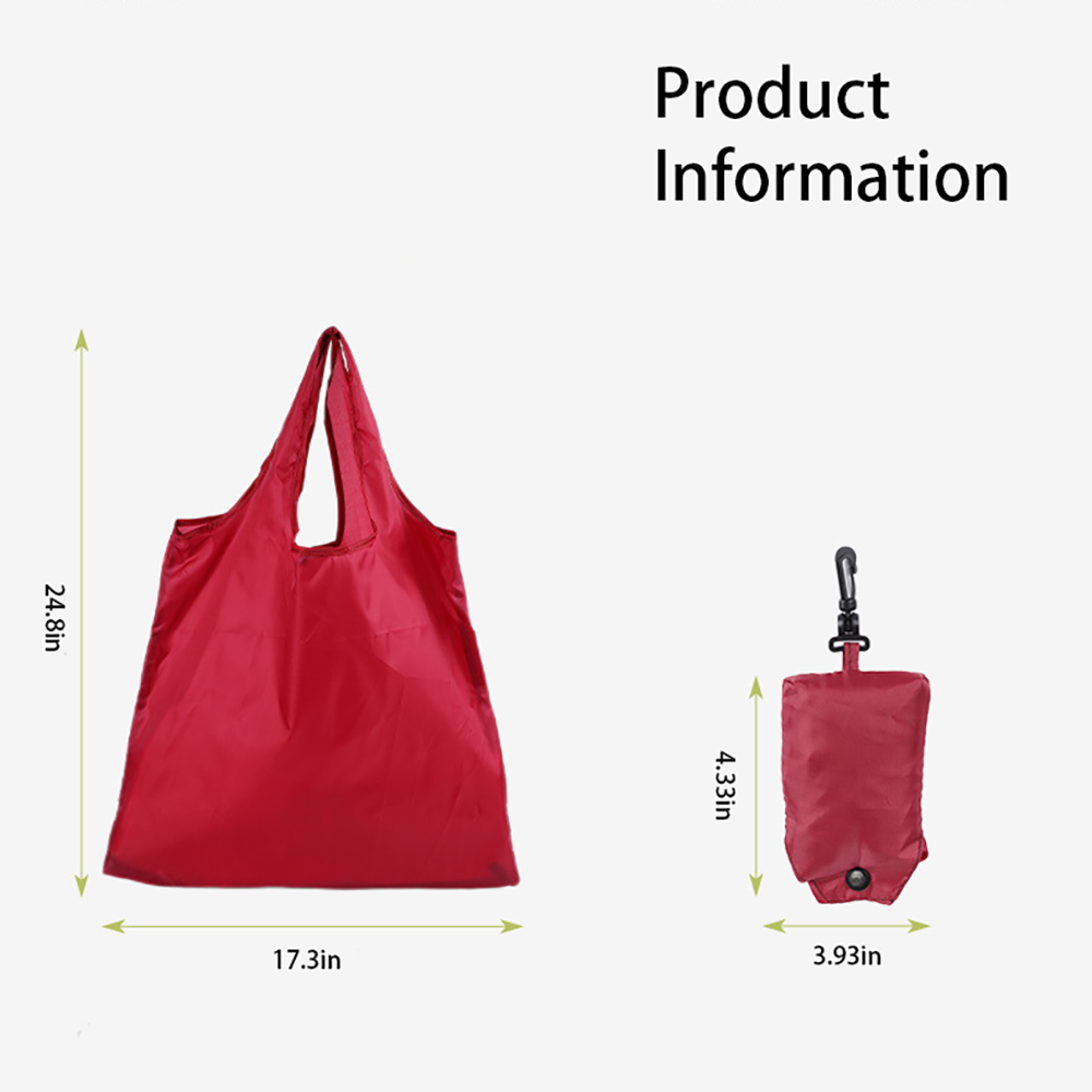 Large Resuable Polyester Folding Grocery Tote Bag 2