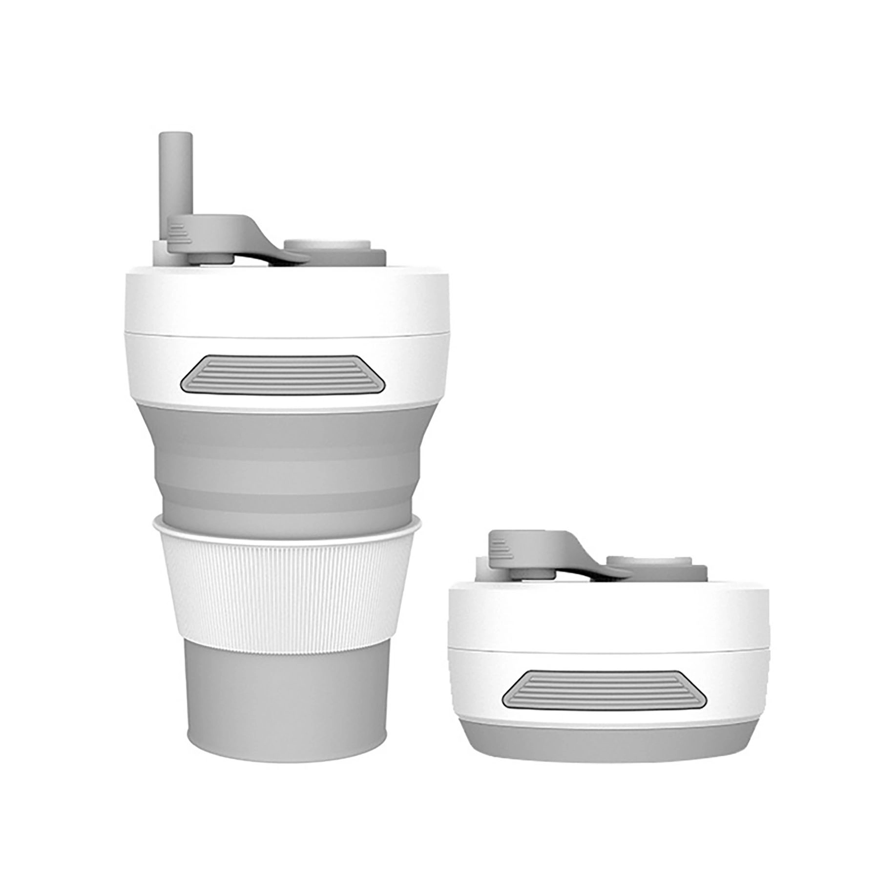 Collapsible Travel Cup Silicone Folding Bottle with Lids 7