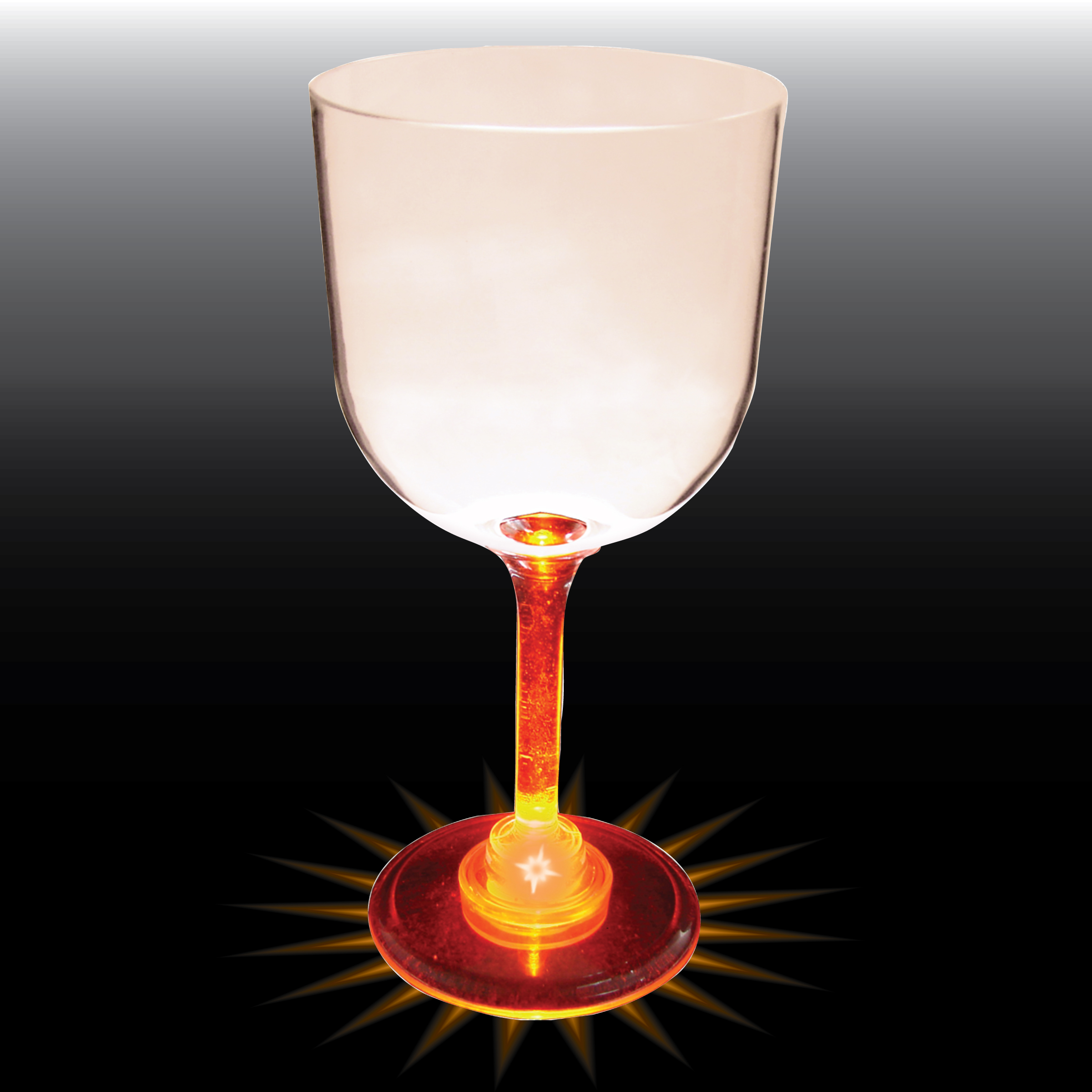 14oz Light Up Standard Stem Plastic Wine Goblet 13