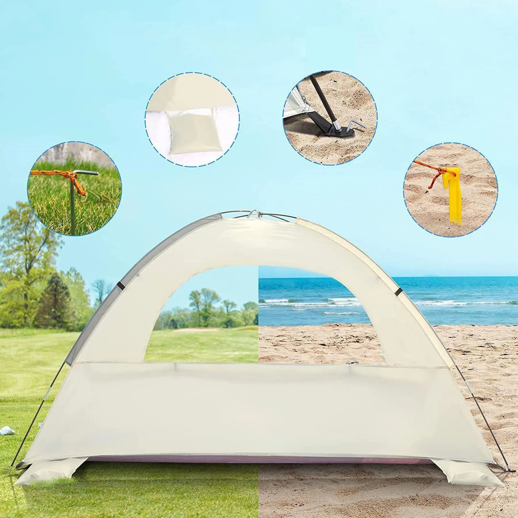 Portable Beach Tent Sun Shelter Canopy 3