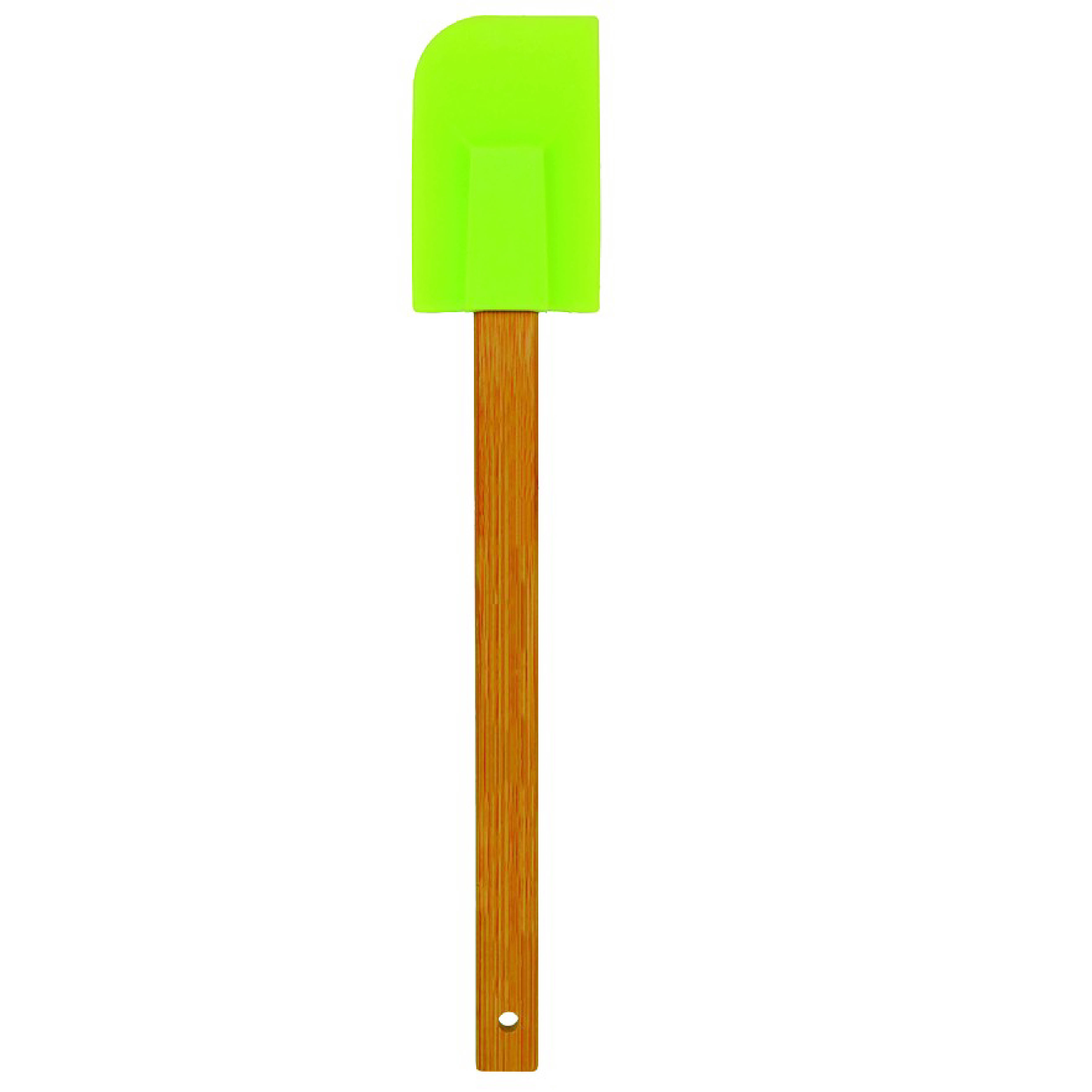 11" Green Silicone Spatula w/ Bamboo Handle 5