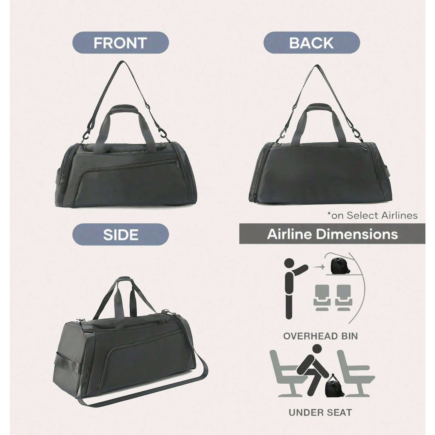 Polyester Portable Sports Travel Duffel Bag 5