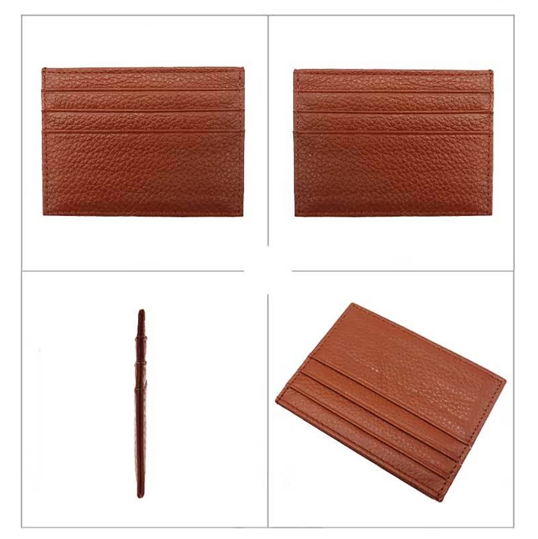 Genuine Leather Slim Card Case Wallet 14